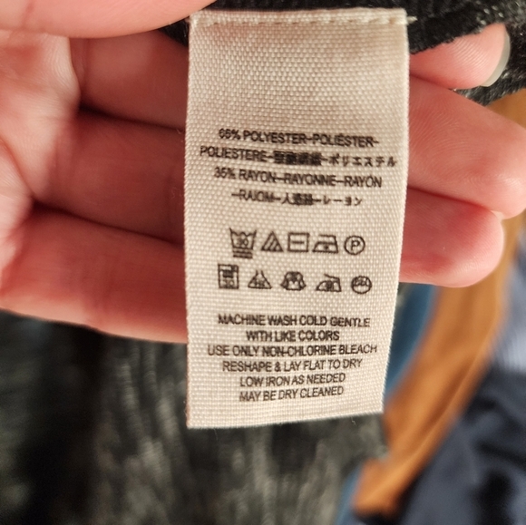 We The Free Heather Black Split Back Tunic Size Small - Picture 6 of 10